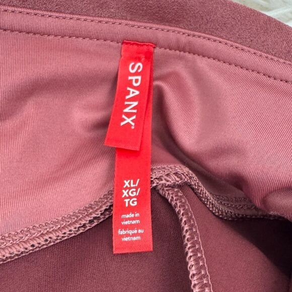 Spanx Faux Suede Rose High Rise Leggings NWT XL - Picture 8 of 9
